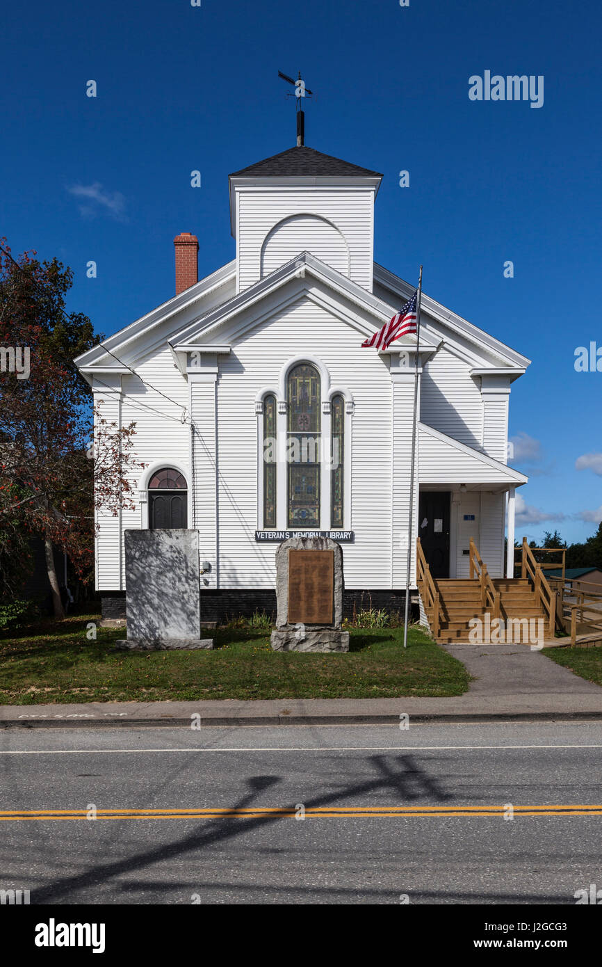 The library in downtown Patten, Maine Stock Photo Alamy