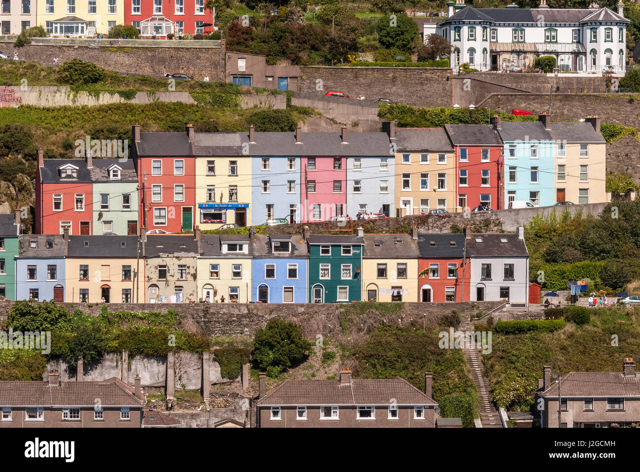 Colourful houses in Cobh Republic of Ireland Stock Photo Alamy