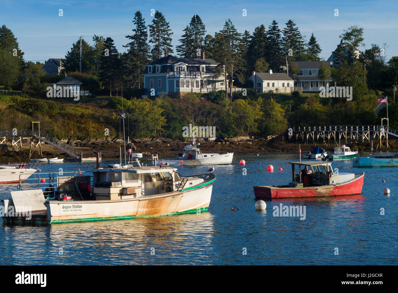 USA, Maine, Orrs Island, lobster boats Stock Photo Alamy