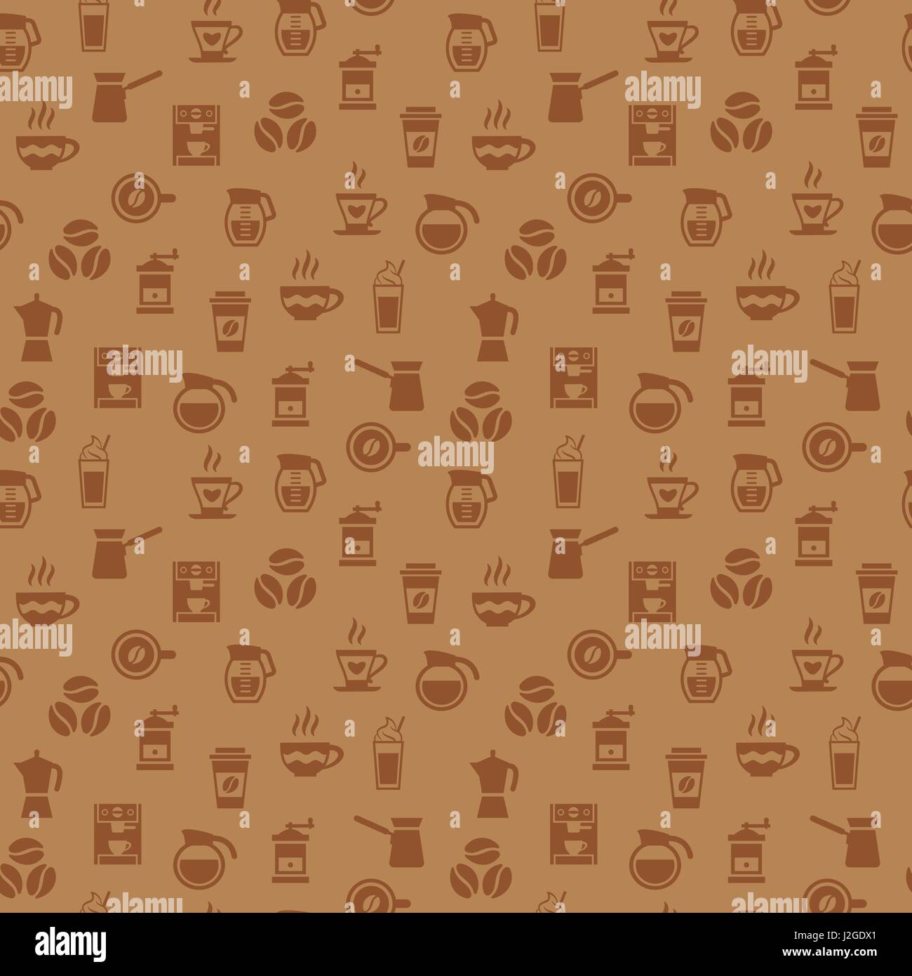 Coffee seamless pattern. Background with icons Stock Vector Image & Art ...
