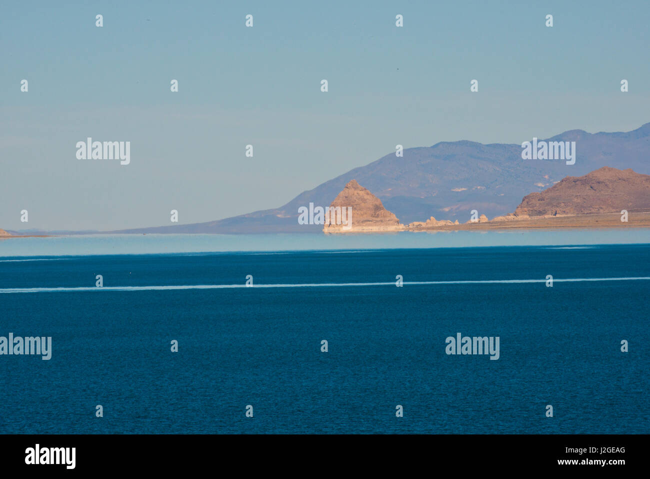 USA, Nevada, Nixon, Pyramid Lake Paiute Tribe Reservation, showing Lake