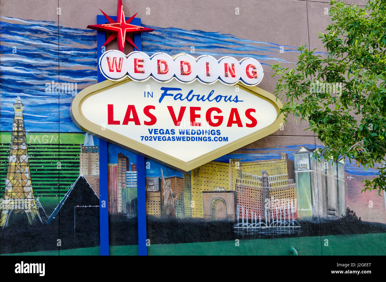 Fabulous Las Vegas Wedding Chapel, Las Vegas, Nevada Stock Photo Alamy