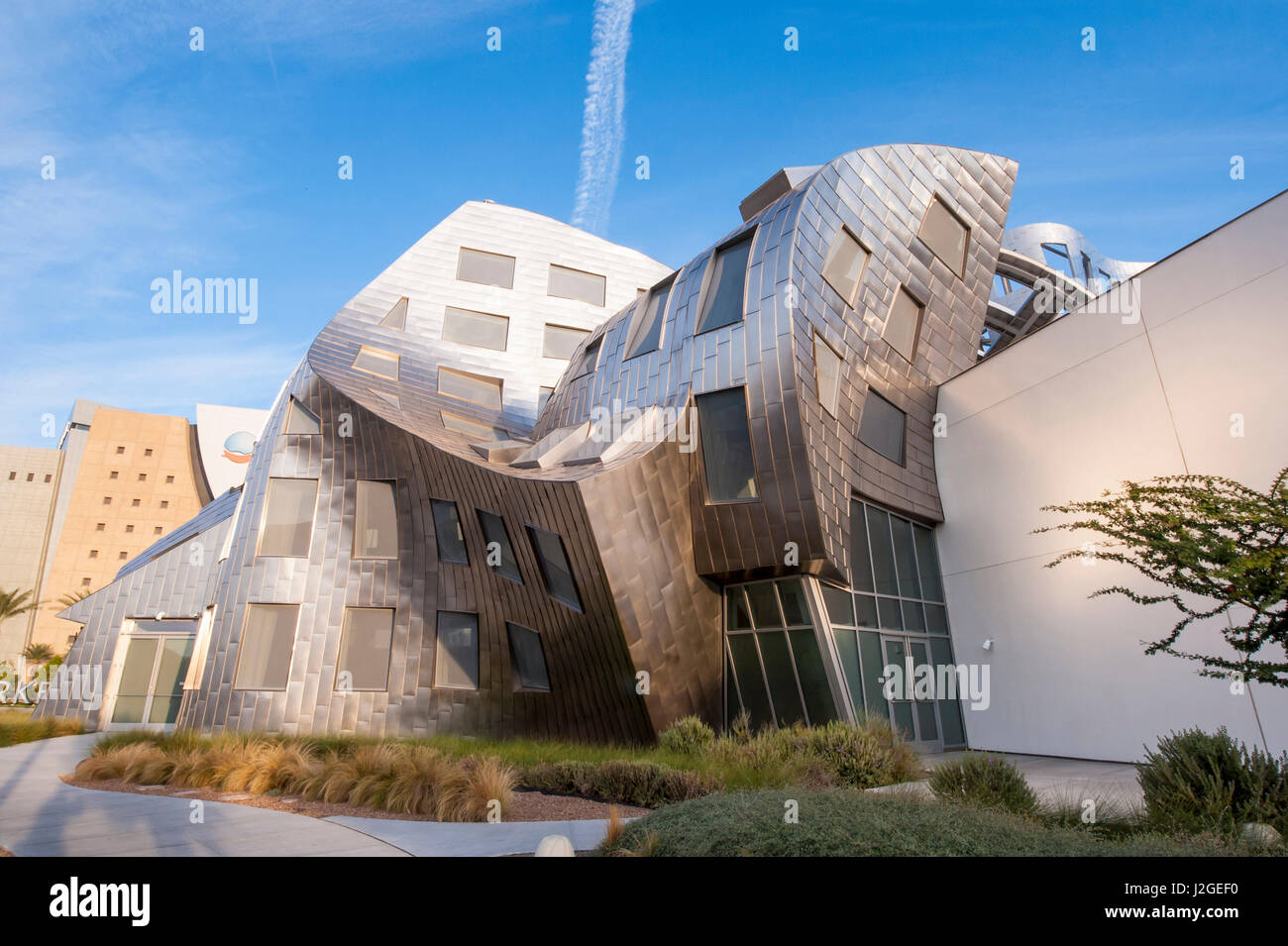 Cleveland Clinic Lou Ruvo Center for Brain Health building designed by Frank Gehry, Las Vegas, Nevada. Stock Photo