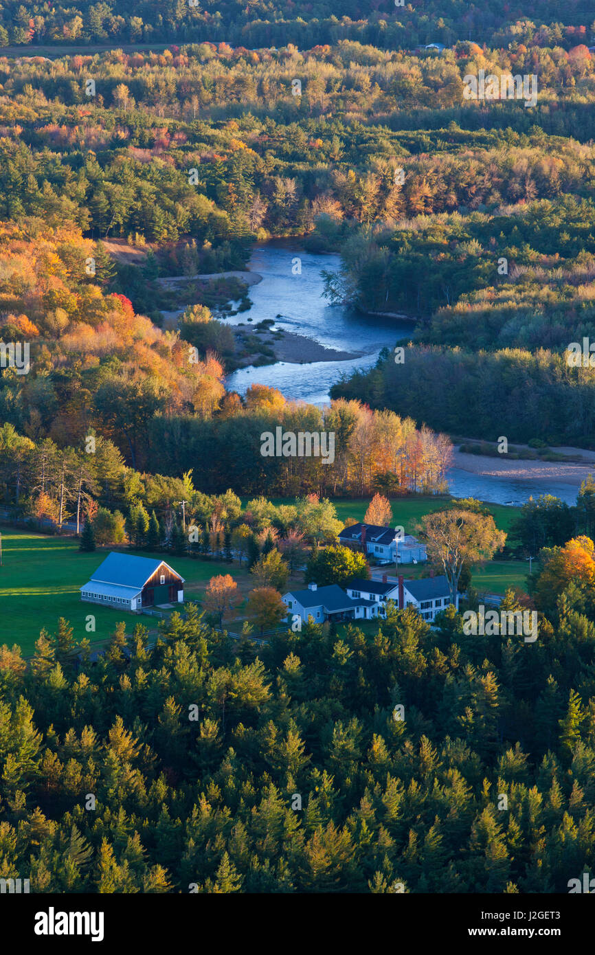 The Saco River and the Mount Washington Valley as seen from Cathedral