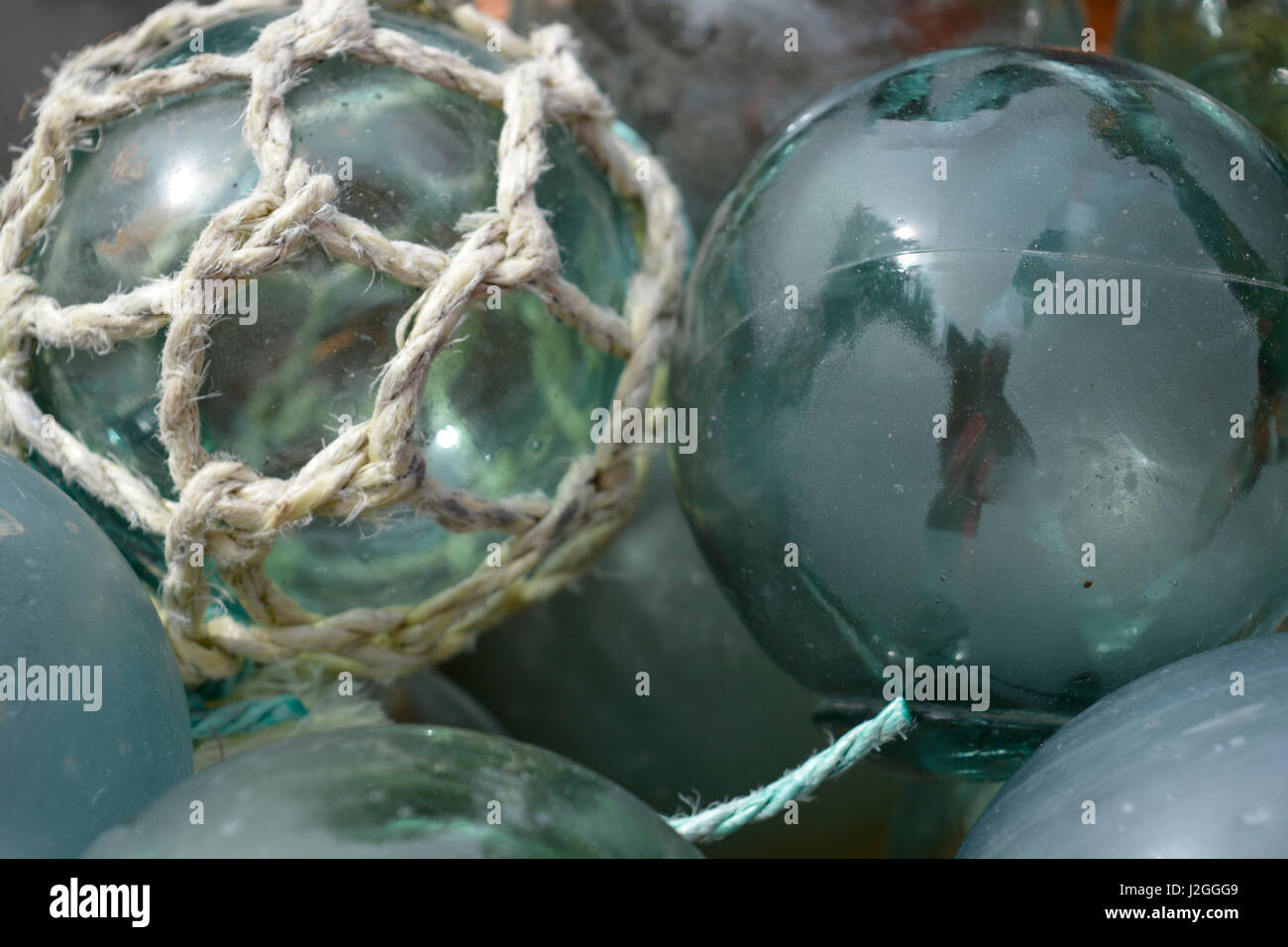 USA, Alaska, Ketchikan, antique Japanese glass fishing floats