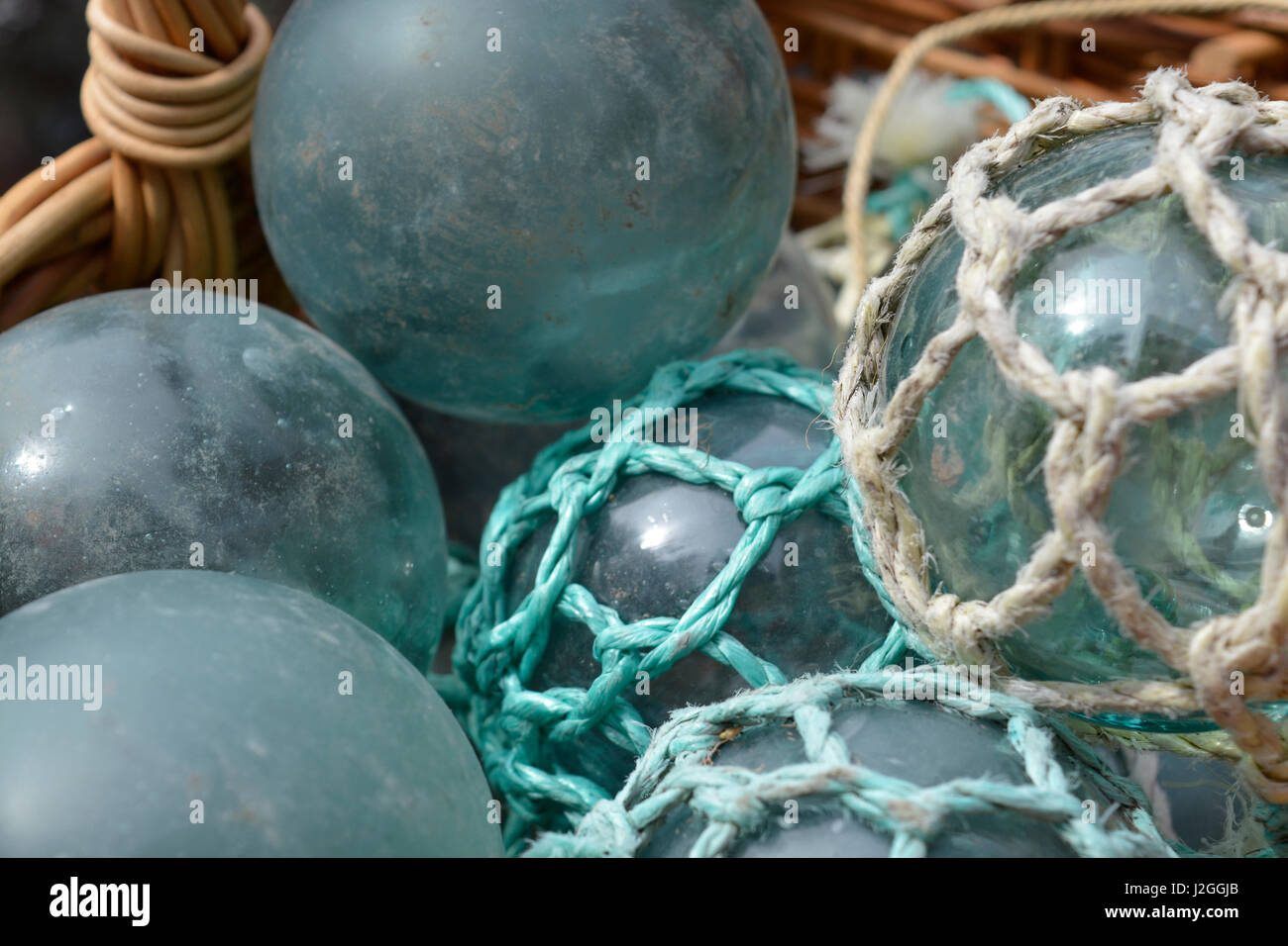 USA, Alaska, Ketchikan, antique Japanese glass fishing floats Stock Photo Alamy