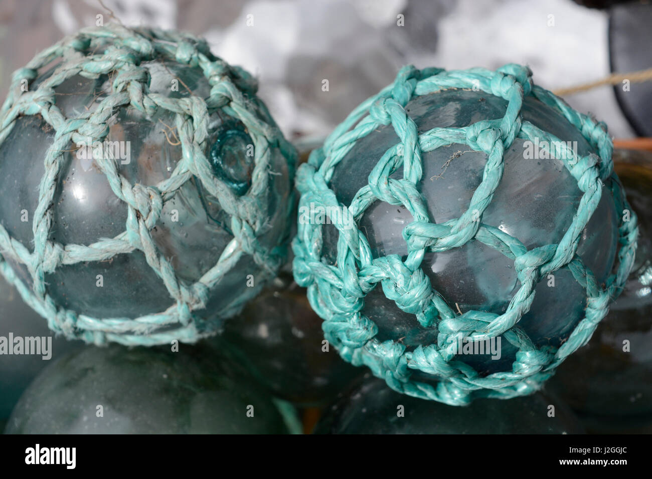 USA, Alaska, Ketchikan, antique Japanese glass fishing floats Stock Photo Alamy
