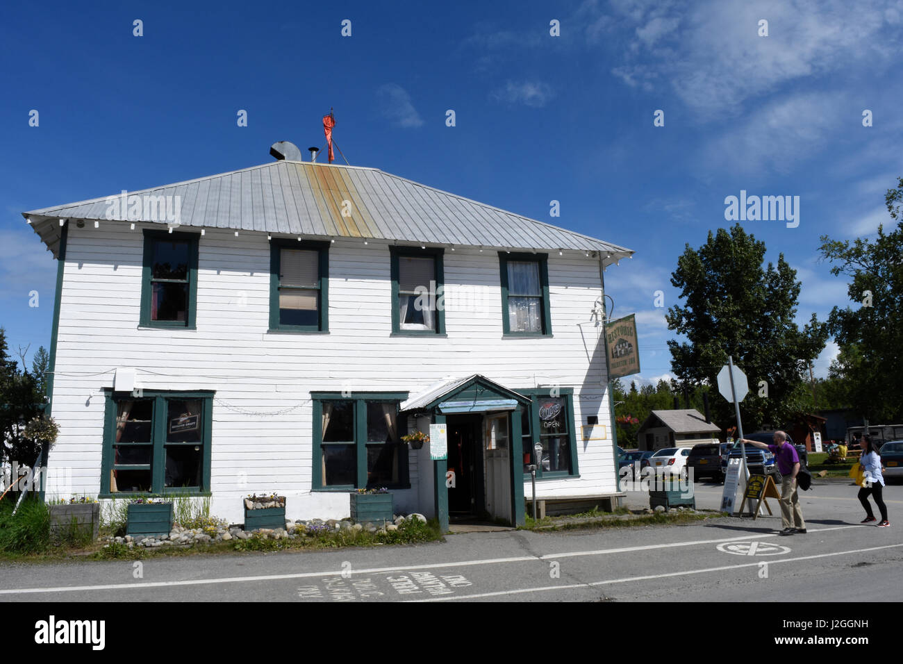 USA, Alaska, Talkeetna, shops in town Stock Photo Alamy