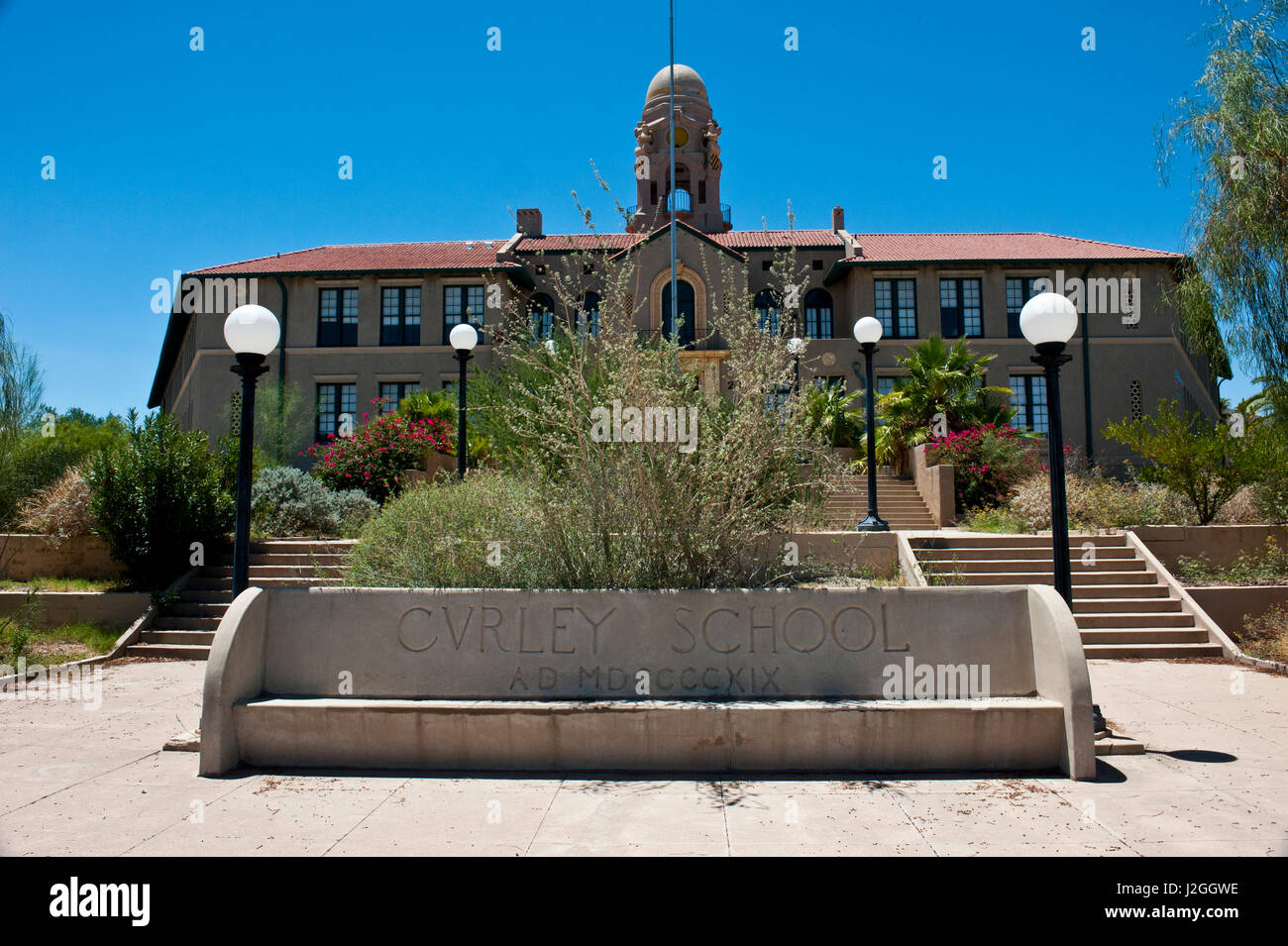 USA, Arizona, Ajo, Curley School, Artisan Apartments, Spanish Colonial