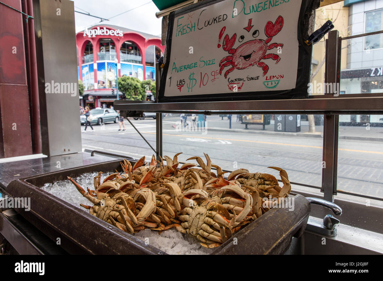 Fresh Dungeness crab in Fisherman's Wharf in San Francisco, California