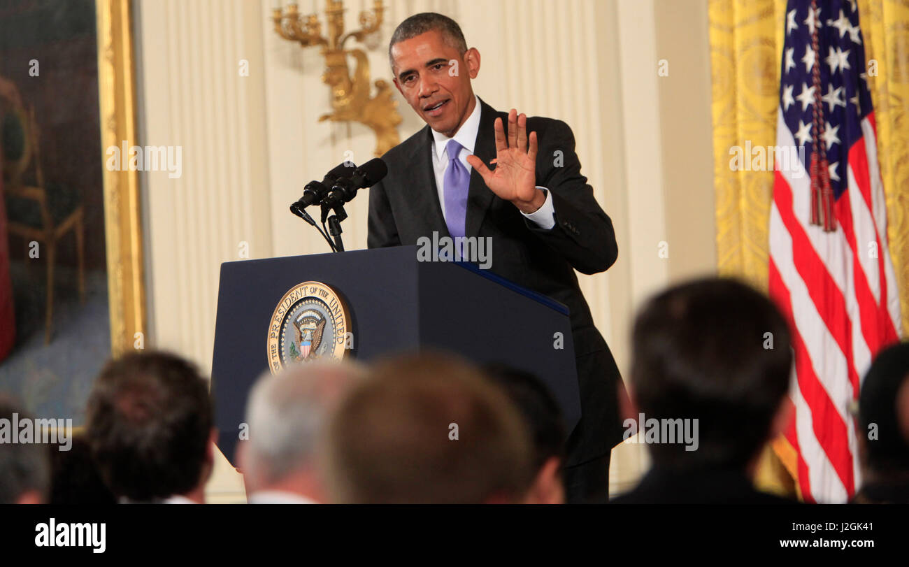 President Barack Obama answers questions at a new conference in the ...