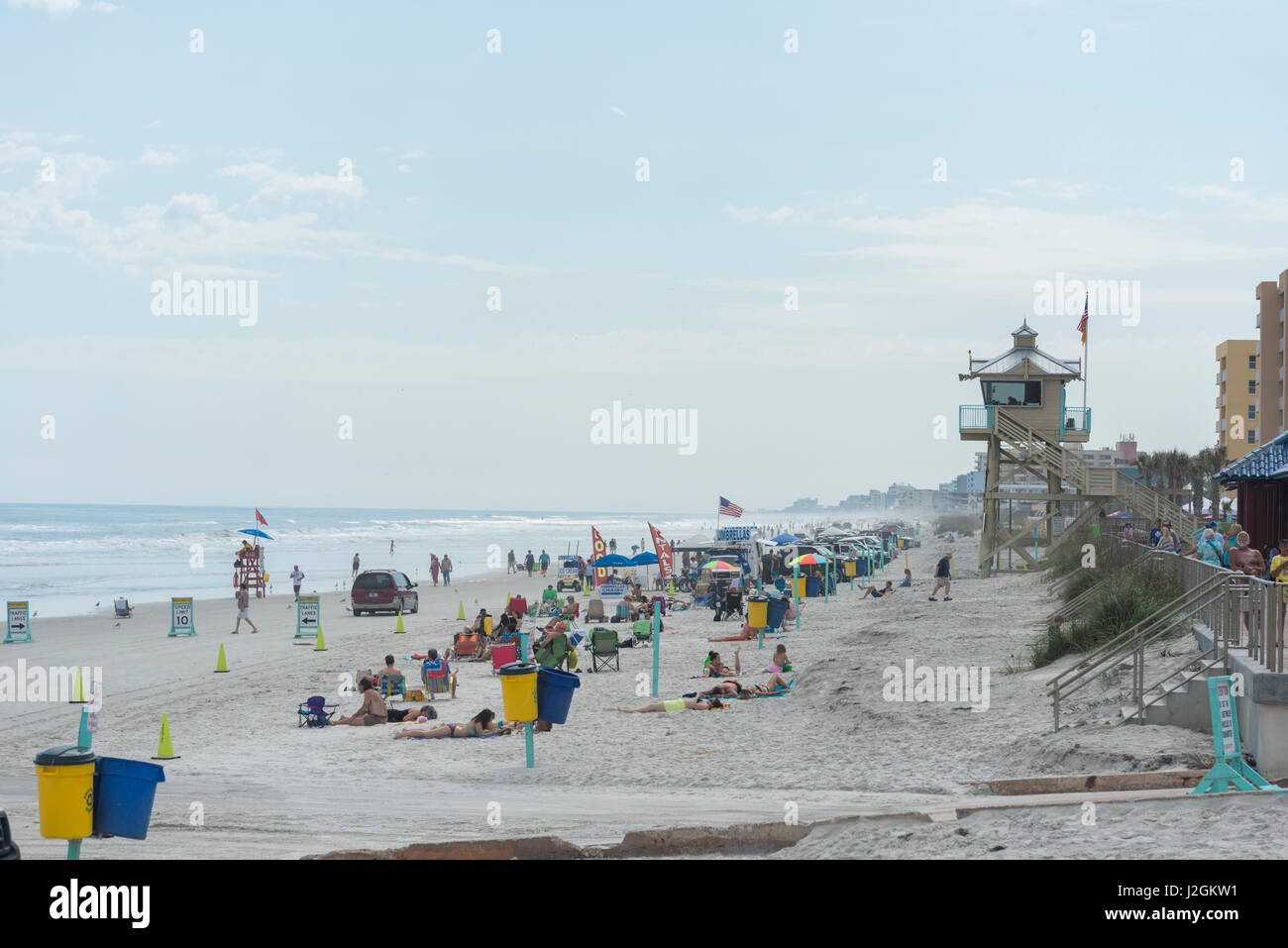Usa Florida New Smyrna Beach People On The Beach Large Format Sizes Available Stock Photo Alamy