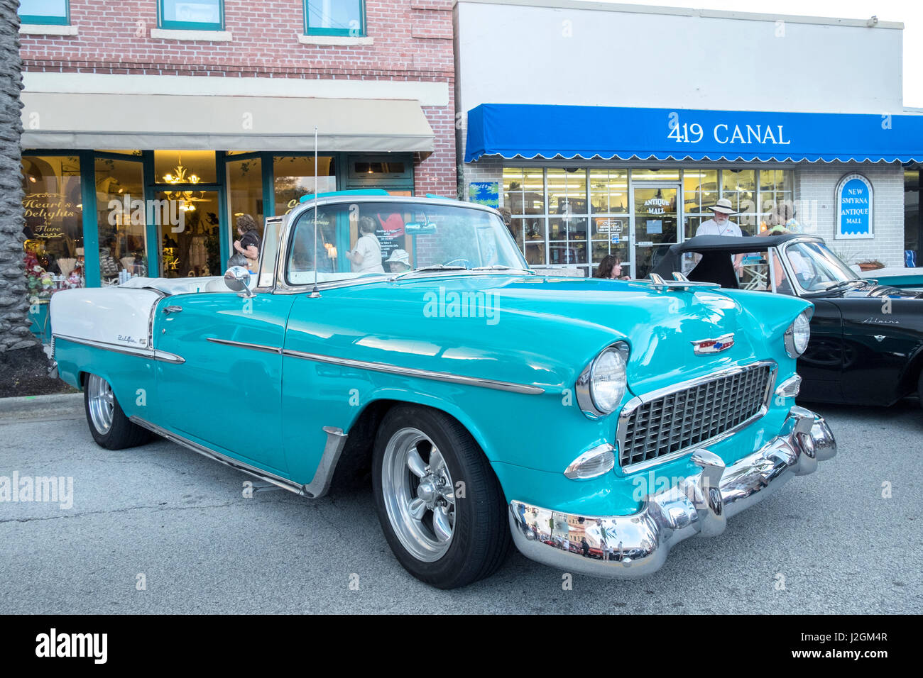 USA, Florida, New Smyrna Beach, classic car show, Bel Air Stock Photo