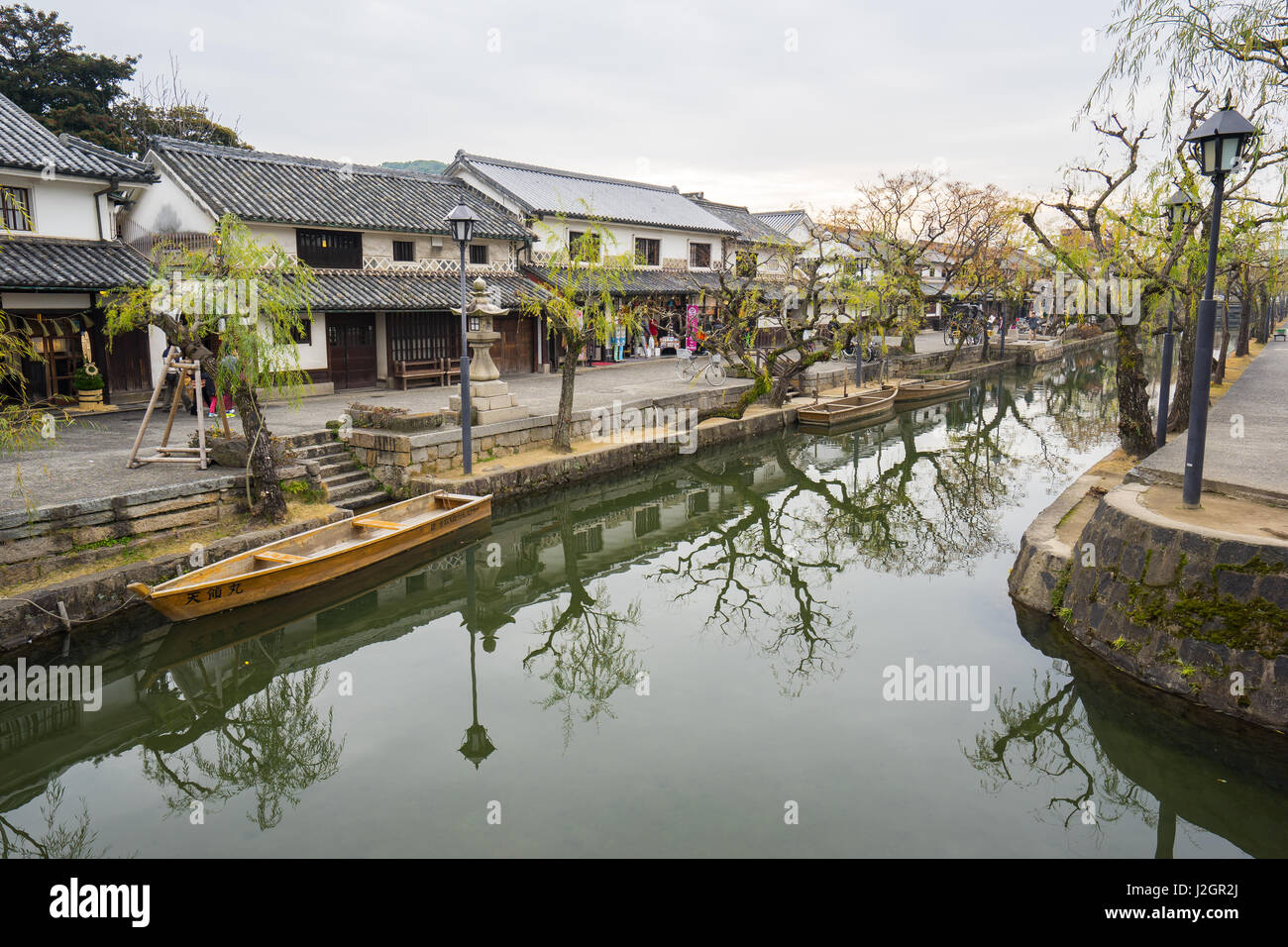 Okayama, Japan- January 5 2016: Kurashiki is a historic city located in western Okayama Prefecture, Japan, sitting on the Takahashi River, on the coas Stock Photo