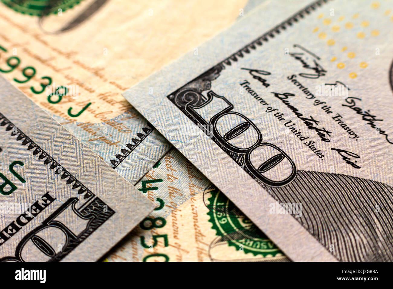 US one hundred dollar bills money background Stock Photo - Alamy