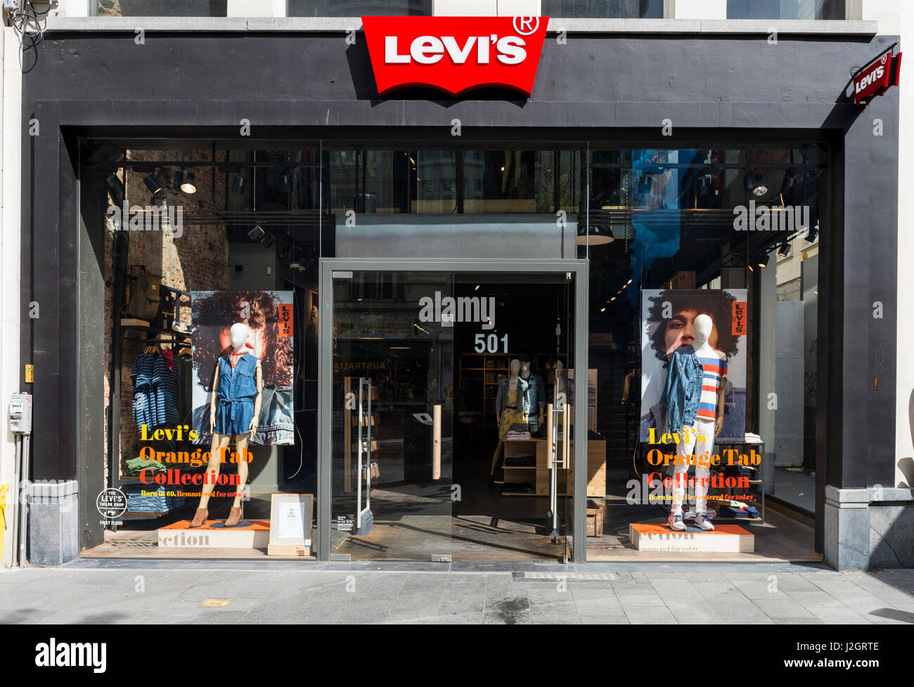 Levi's store at the Meir in Antwerp Stock Photo