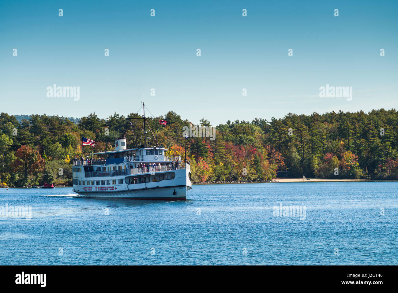 USA, New Hampshire, Lake Winnipesaukee, Wolfeboro, MS Mount Washington, steamship Stock Photo