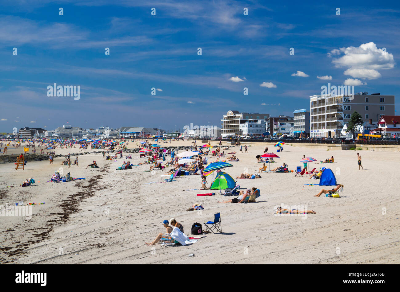 USA, New Hampshire, Hampton Beach, beach in summer Stock Photo