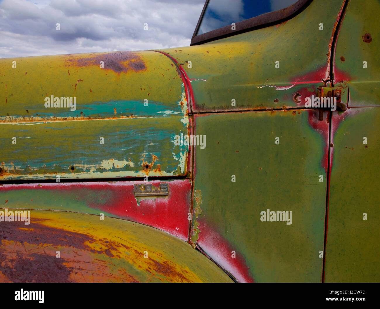 Detail of abandoned truck in New Mexico Stock Photo