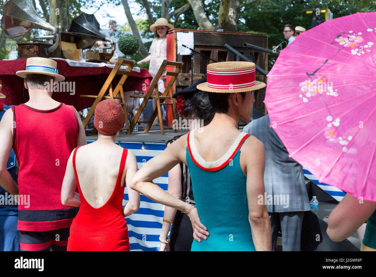New York City, NY, USA. Jazz Age Lawn Party at Governors Island Stock ...