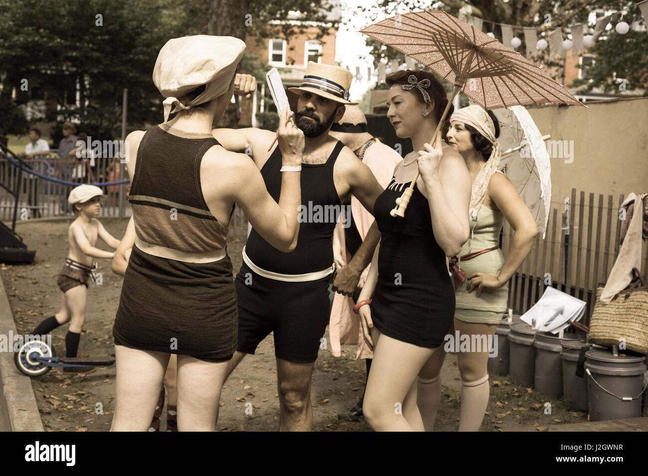 New York City, NY, USA. 1920's Jazz Age Lawn Party at Governors Island ...