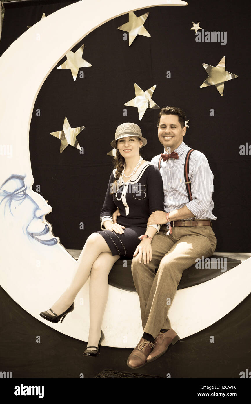 New York City, NY, USA. Jazz Age Lawn Party at Governors Island Stock ...