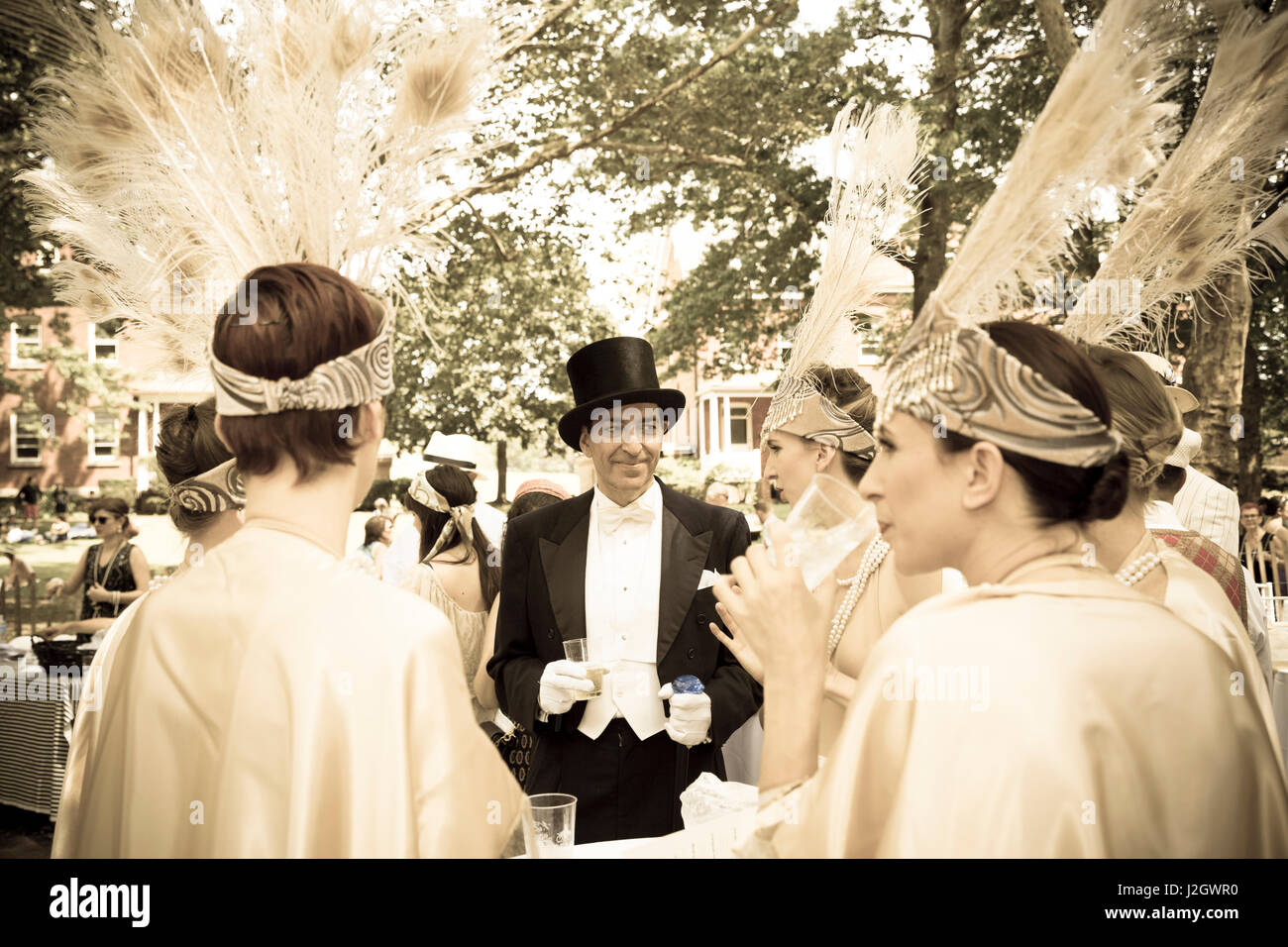New York City, NY, USA. Jazz Age Lawn Party at Governors Island Stock ...
