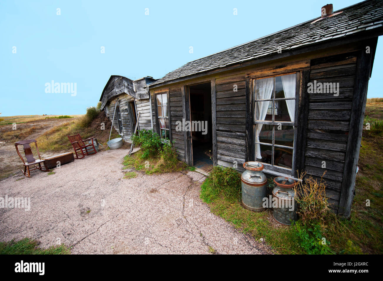 USA, South Dakota, Philip, Badlands, Prairie Homestead of Edgar and