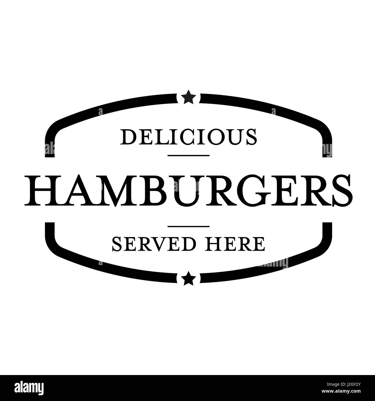 Hamburger vintage stamp logo Stock Vector