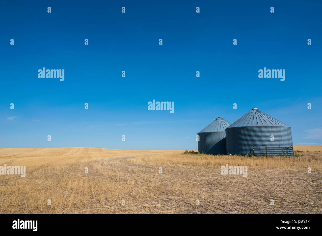 Agriculture field, Badlands National Park, South Dakota, USA Stock Photo
