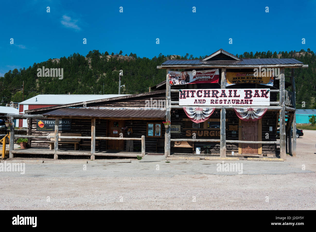 Wild western bar, Black hills, South Dakota, USA Stock Photo