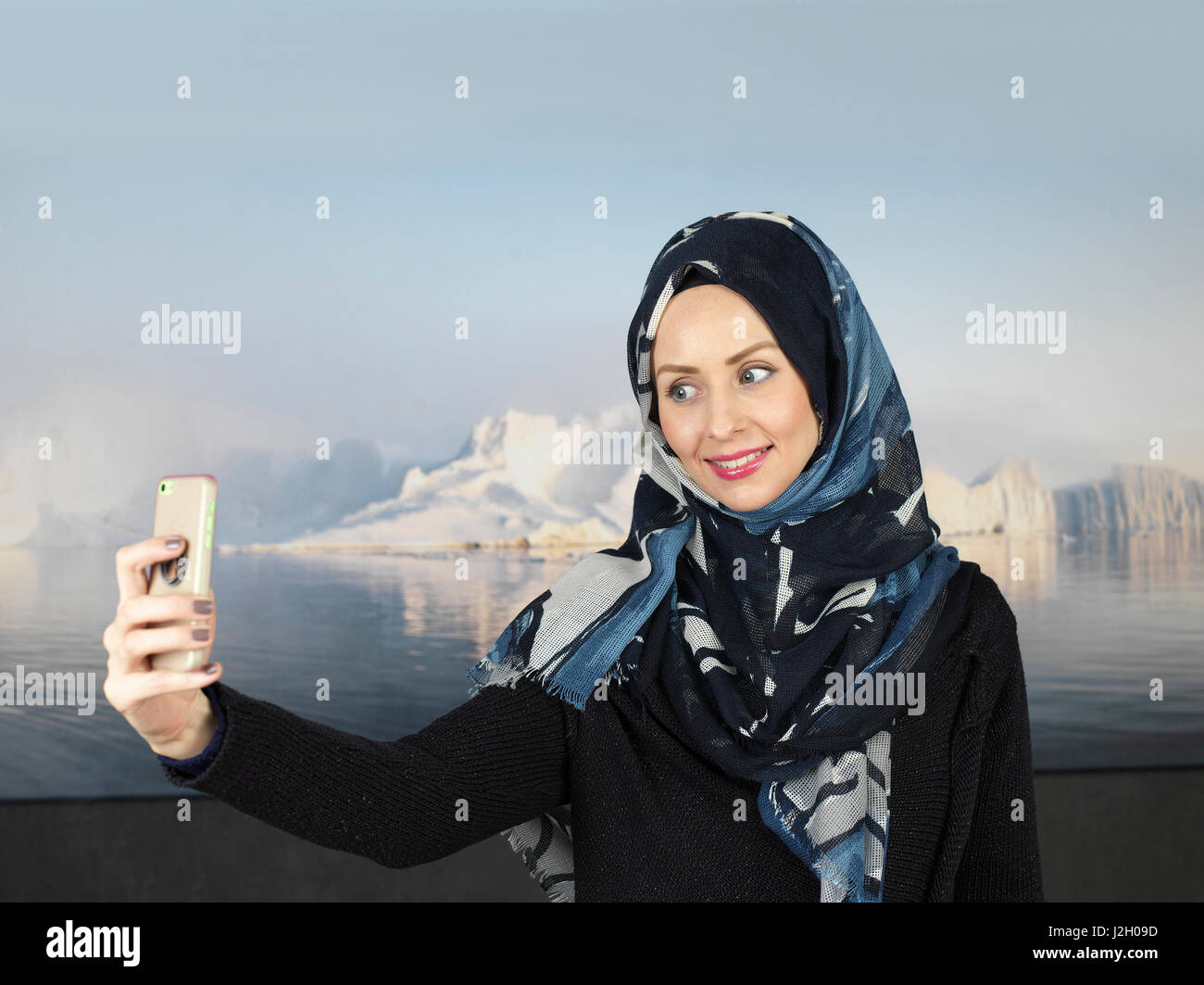 beautiful young muslim woman Stock Photo