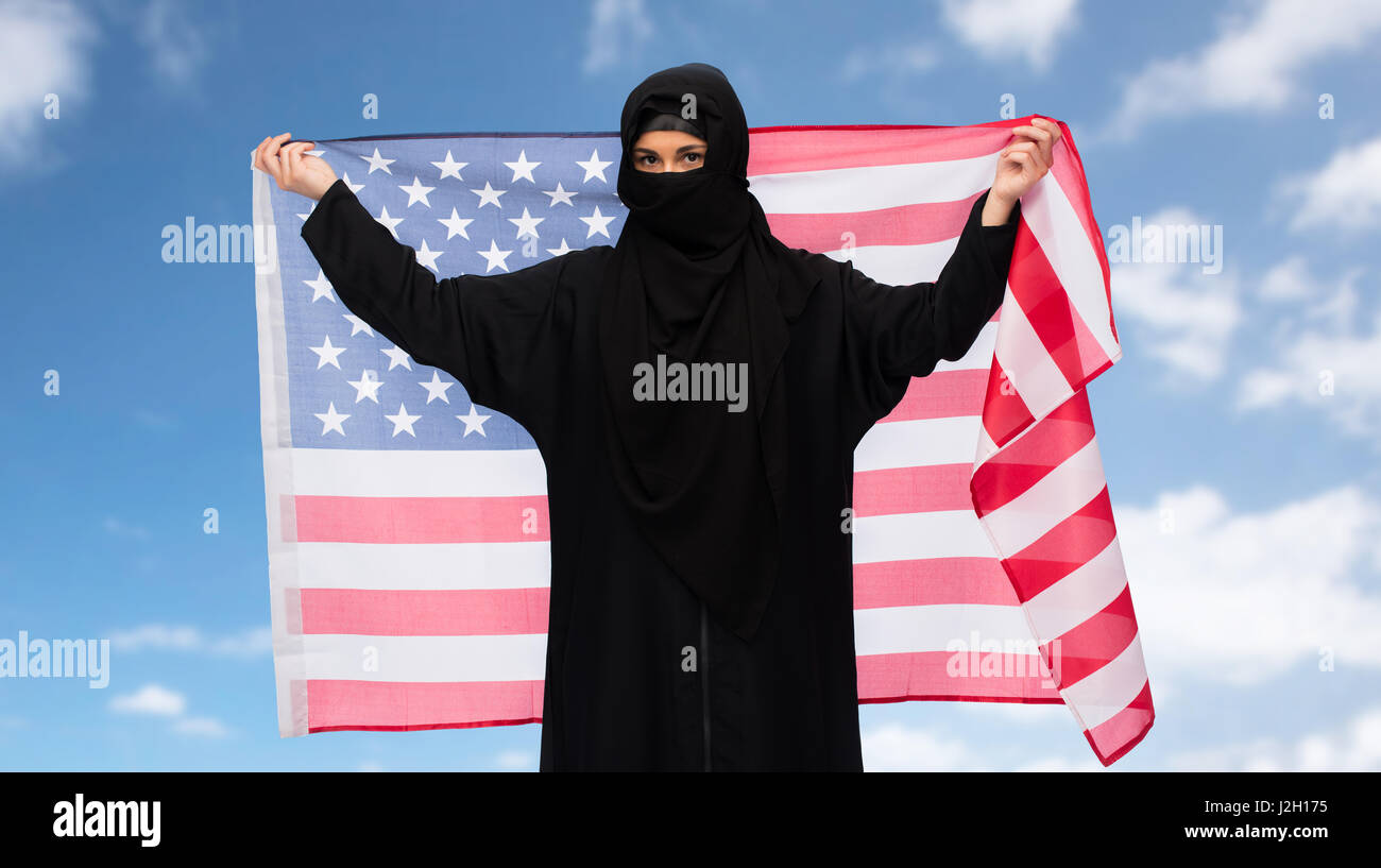 American flag hijab hi-res stock photography and images - Alamy