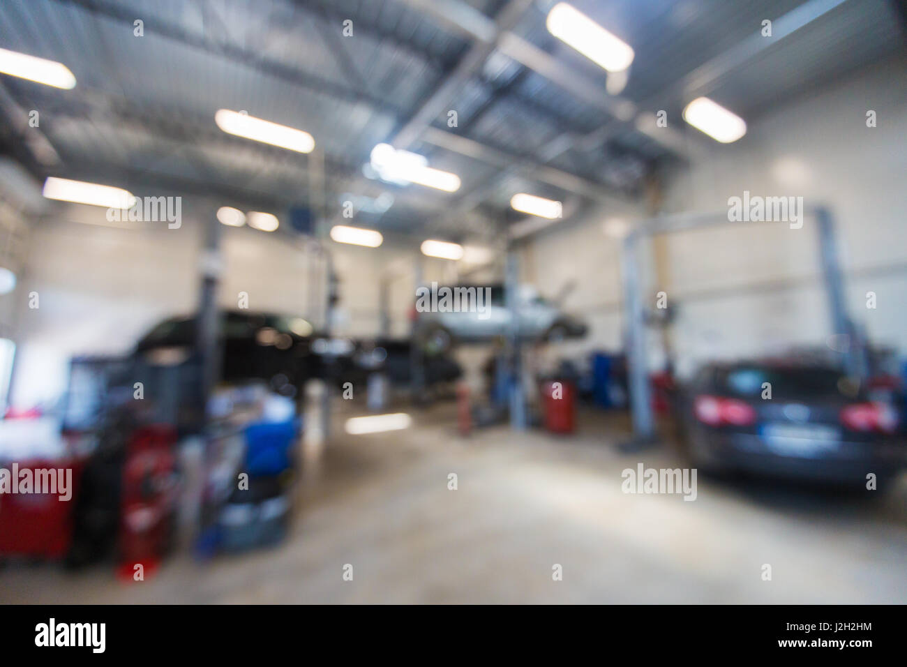 car service station bokeh Stock Photo Alamy