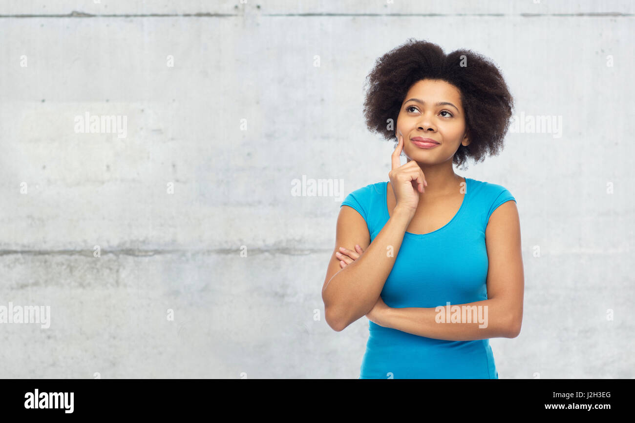 Happy black woman afro hi-res stock photography and images - Alamy