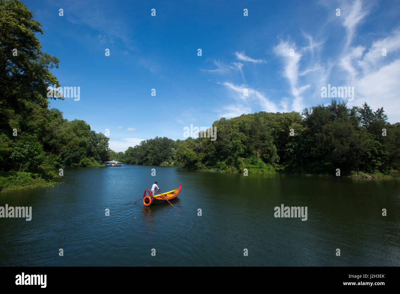 Foy's Lake Amusement World. It is a theme park. It was dug in 1924. Chittagong, Bangladesh. Stock Photo
