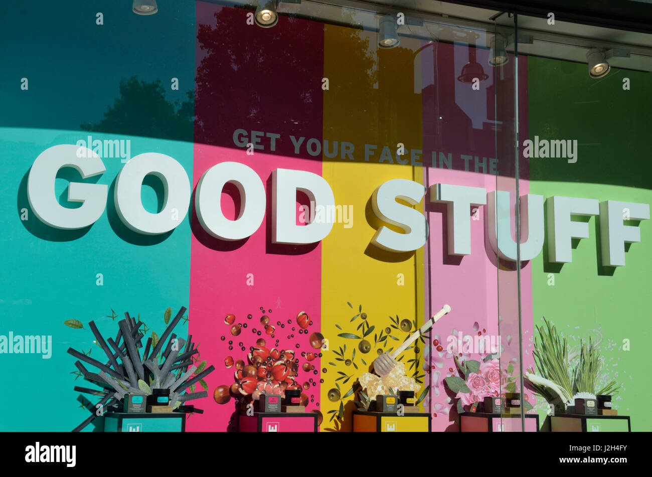 Good Stuff sign in a shop window Stock Photo Alamy