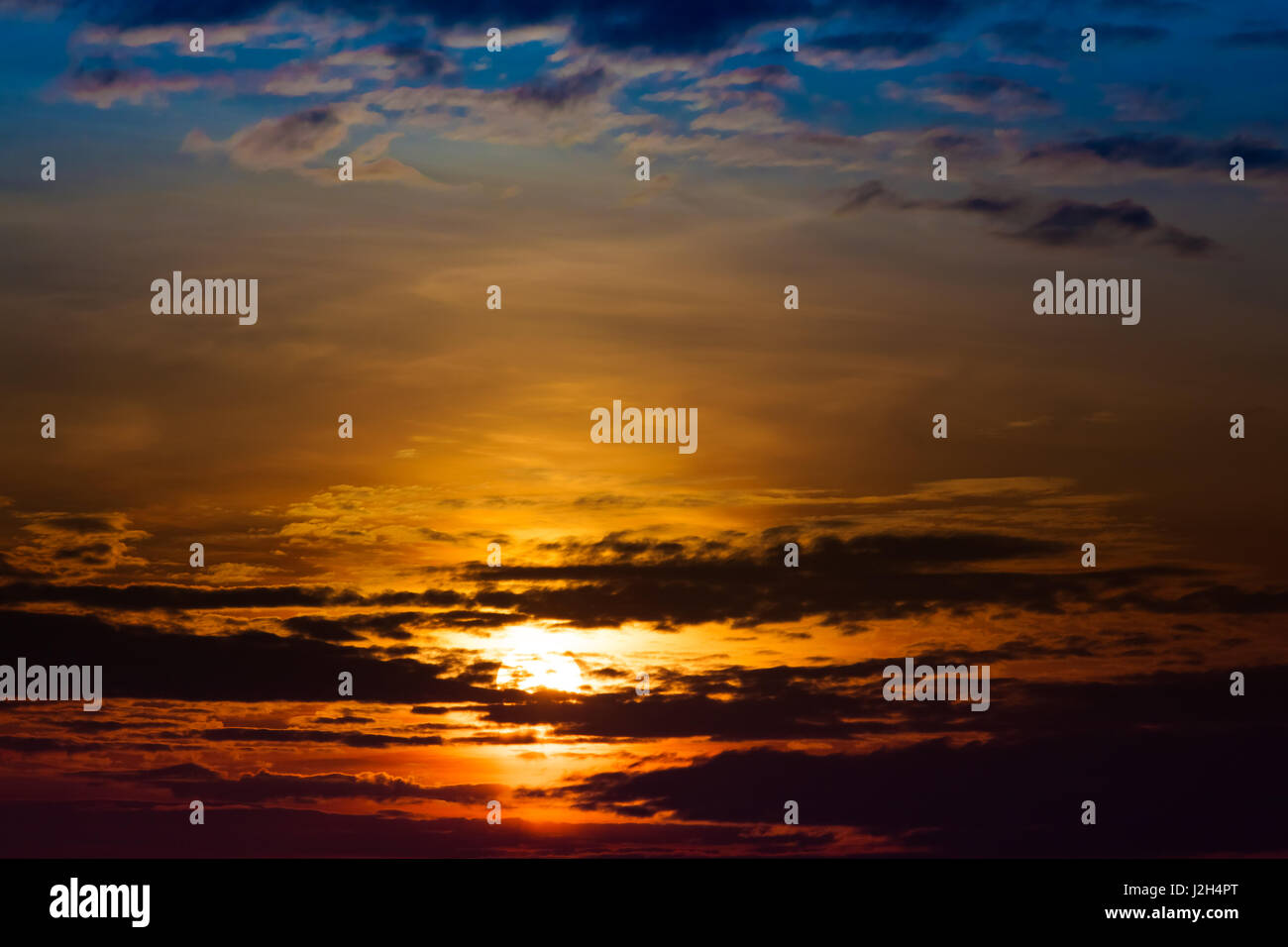 sunrise with clouds. Sunset Sky Background Stock Photo - Alamy