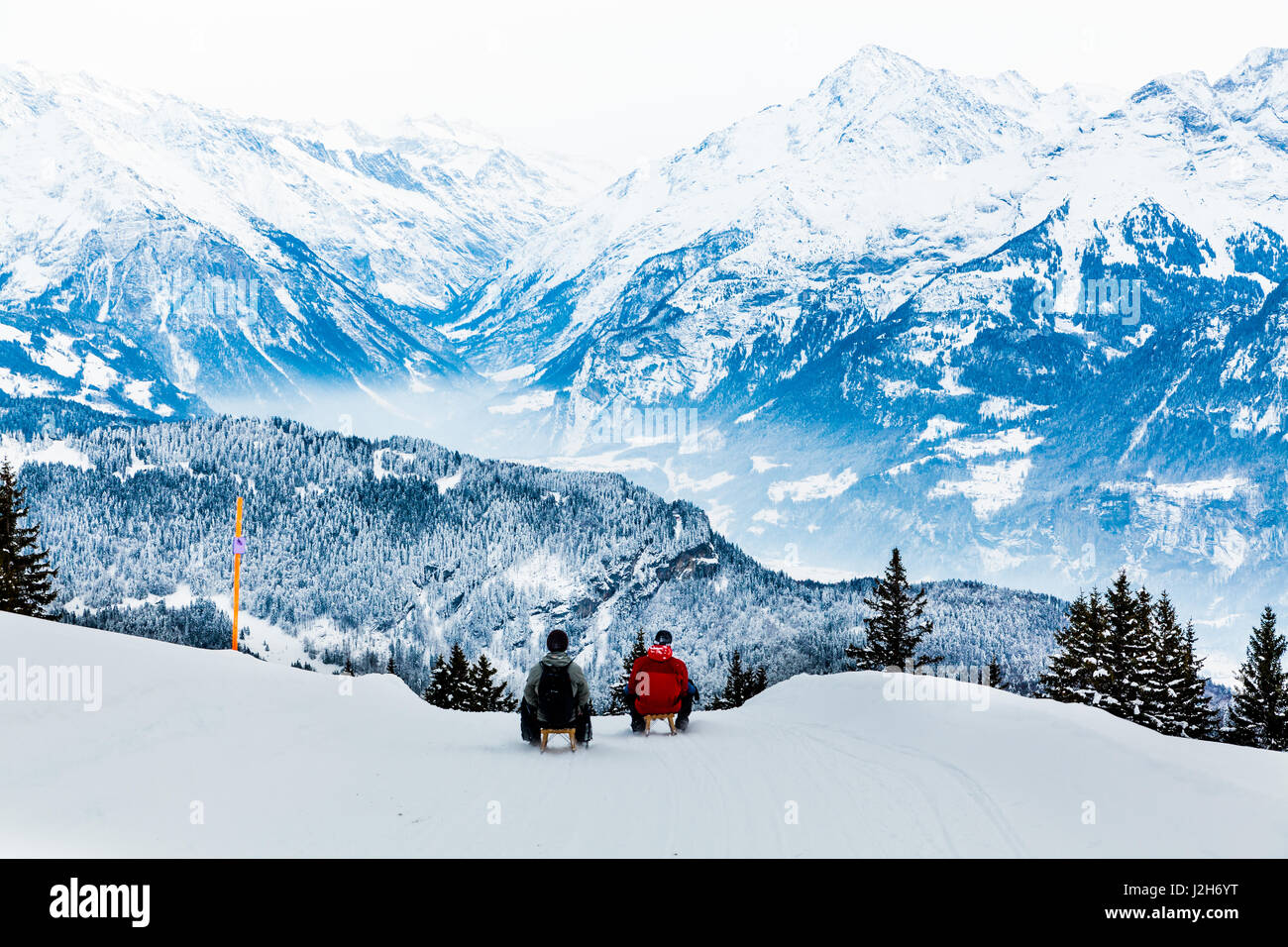 Winter in the swiss alps Stock Photo - Alamy