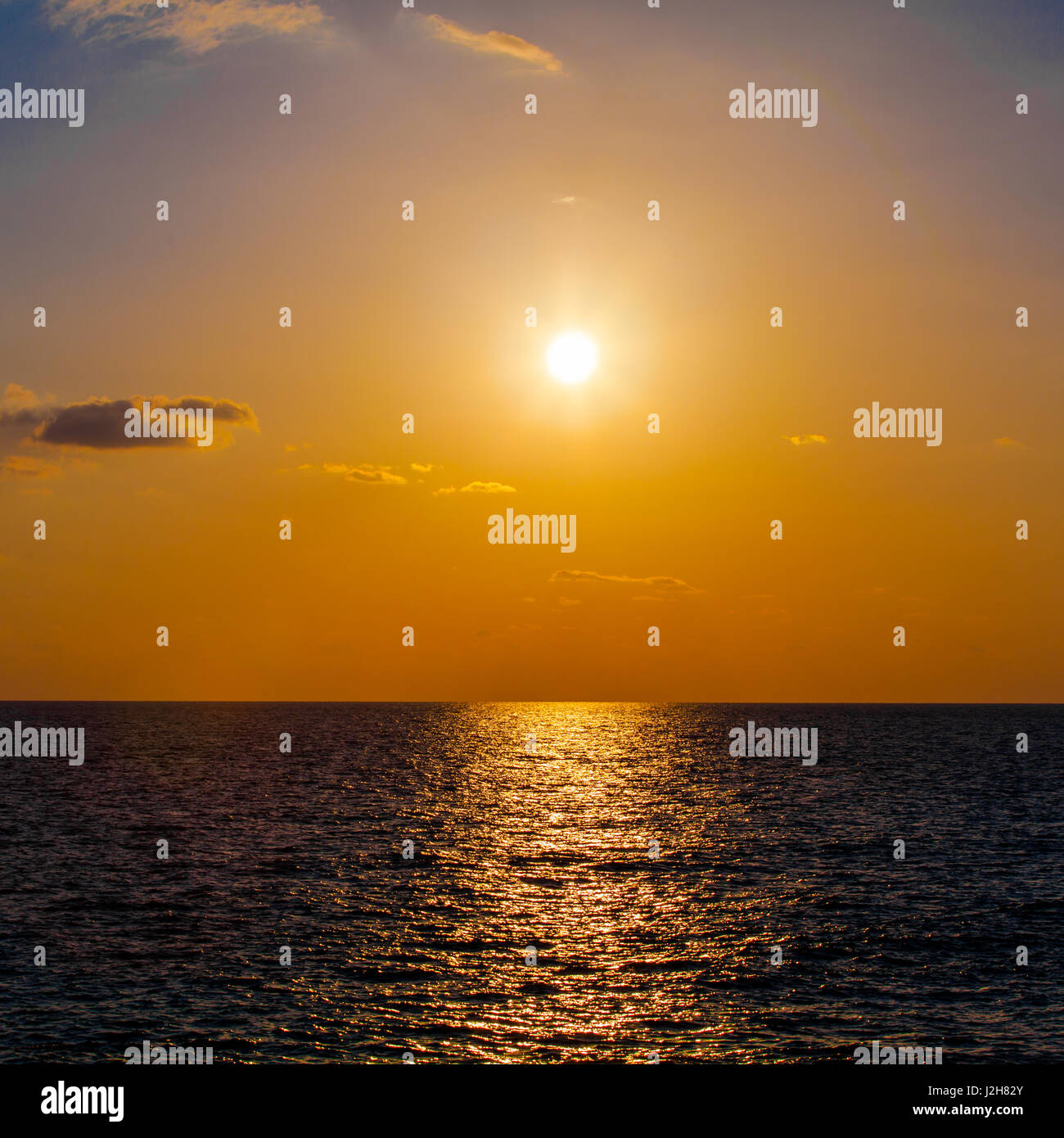 Beautiful sunset above the sea Stock Photo - Alamy