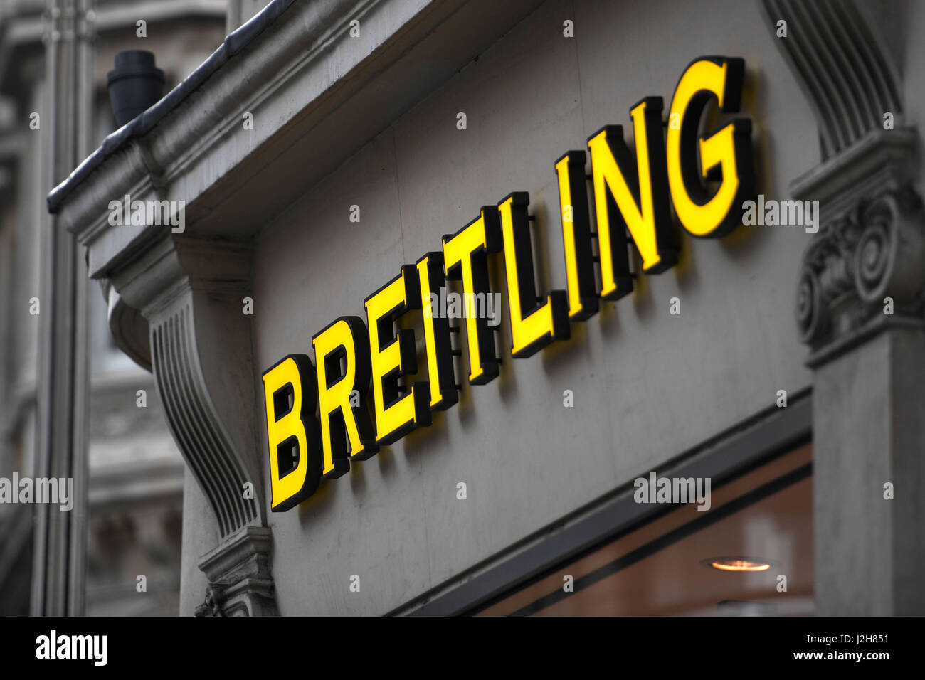 A general view of the Breitling Boutique store in New Bond Street London. The family owners of the luxury Swiss watchmaker have sold a significant stake in the company to private equity