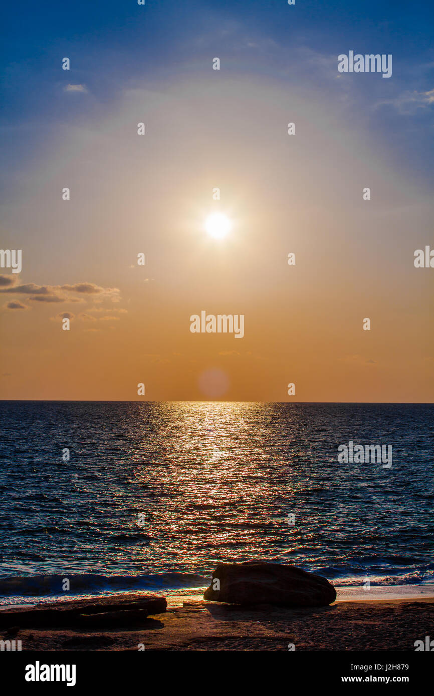 Beautiful sunset above the sea Stock Photo - Alamy