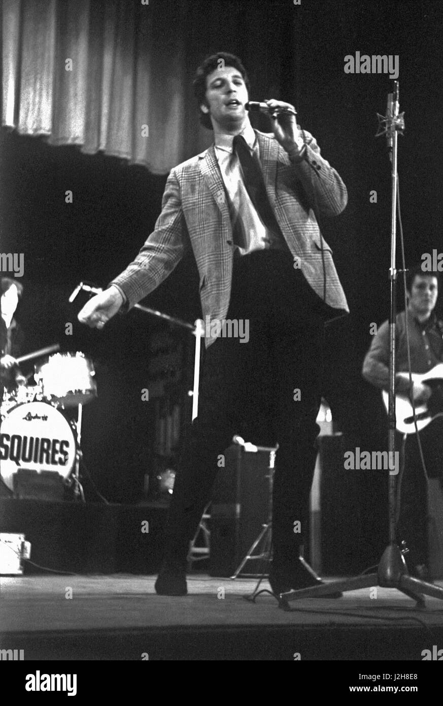 Tom Jones and The Squires performing at the Olympia Hall in Paris in 1965. Photo André Crudo Stock Photo