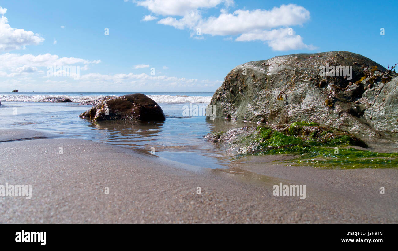 Spring landscapes looking across South East Cornwall, UK Stock Photo ...