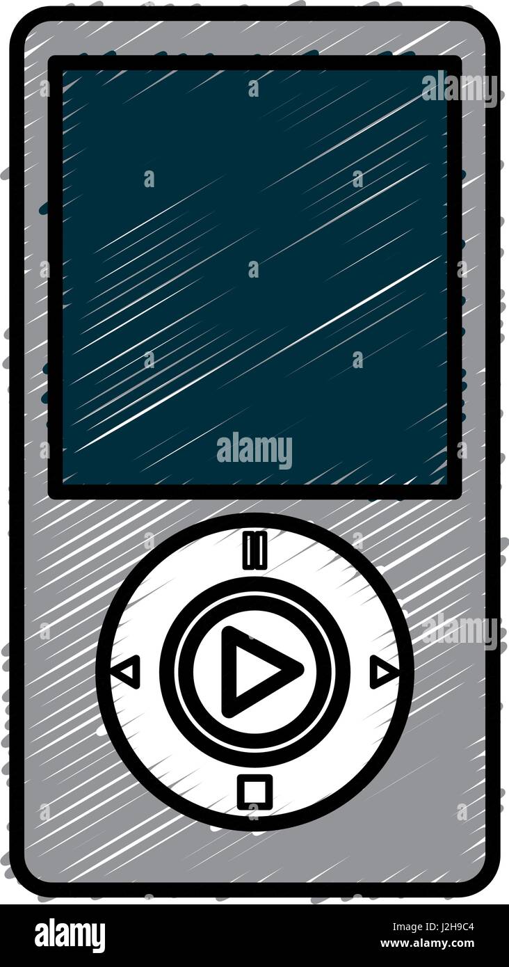 Mp3 player headphones pictogram hi-res stock photography and images - Alamy