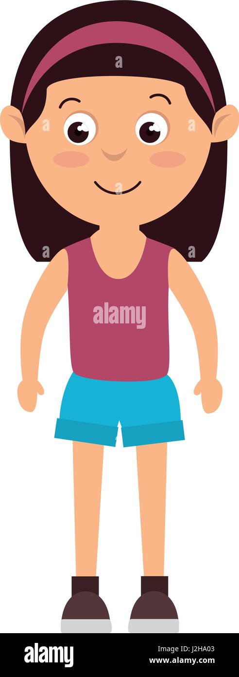 cute little girl character Stock Vector Image & Art - Alamy
