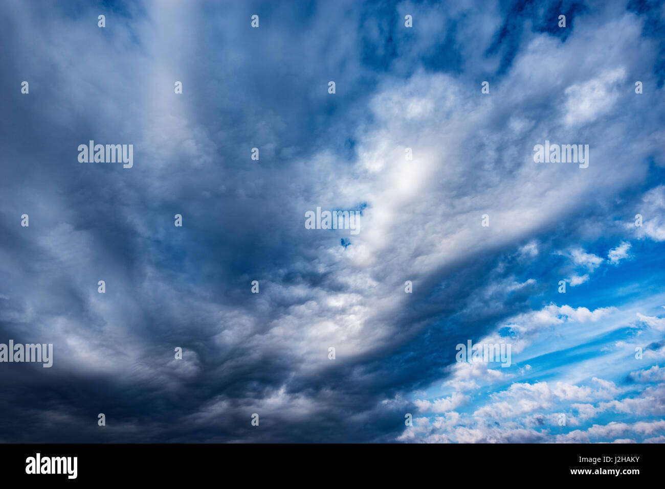Dark storm clouds before rain at sunset Stock Photo - Alamy