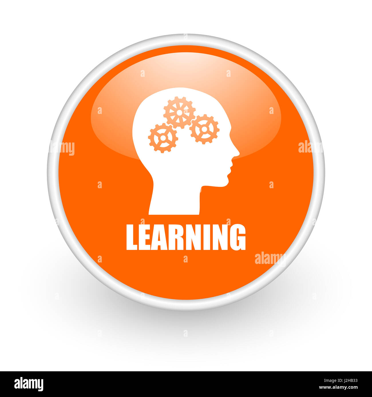 Learning icon yellow 3d teacher hi-res stock photography and images - Alamy