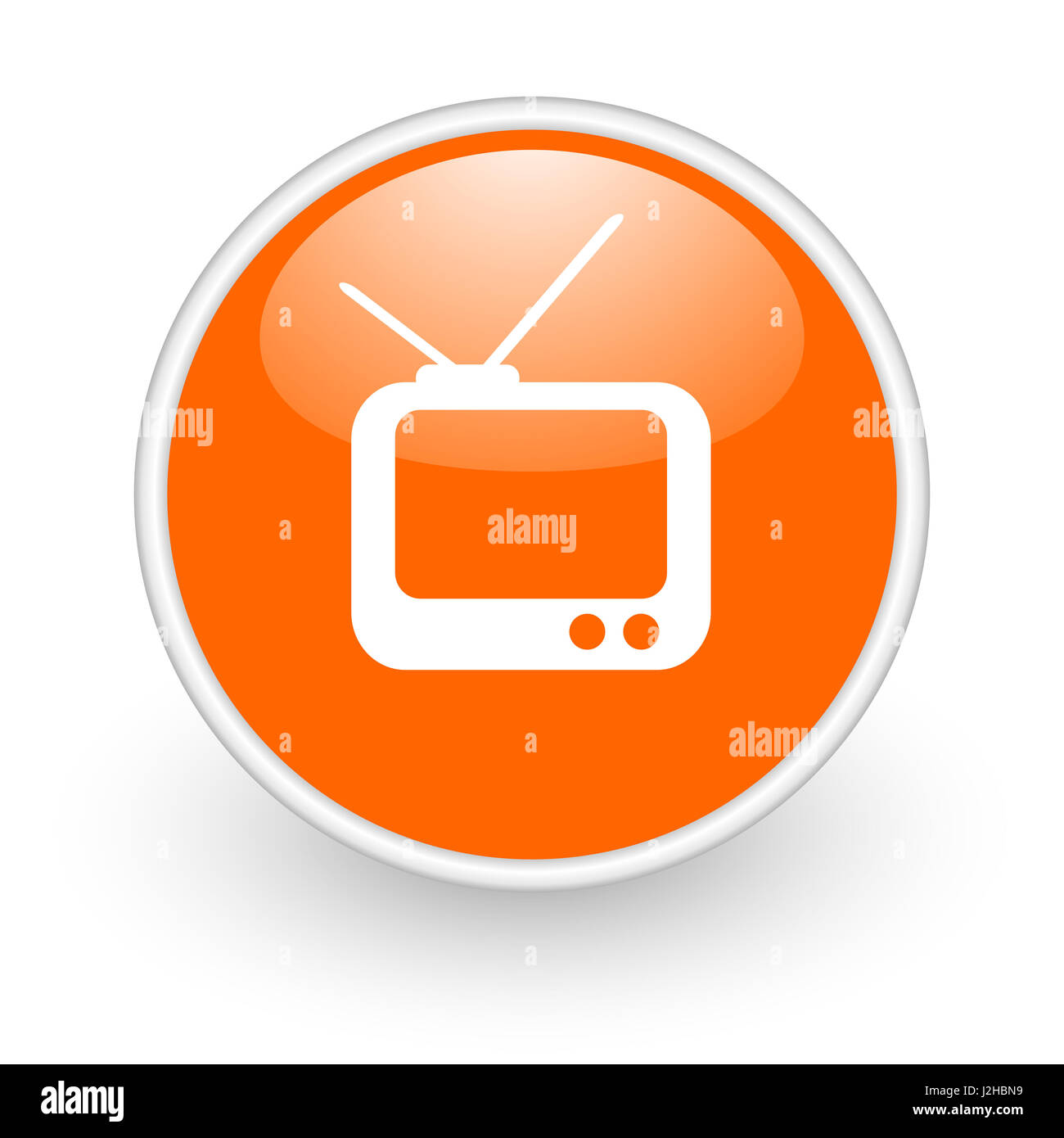 Tv icon yellow internet button Cut Out Stock Images \u0026 Pictures - Alamy, image size:1300x1390