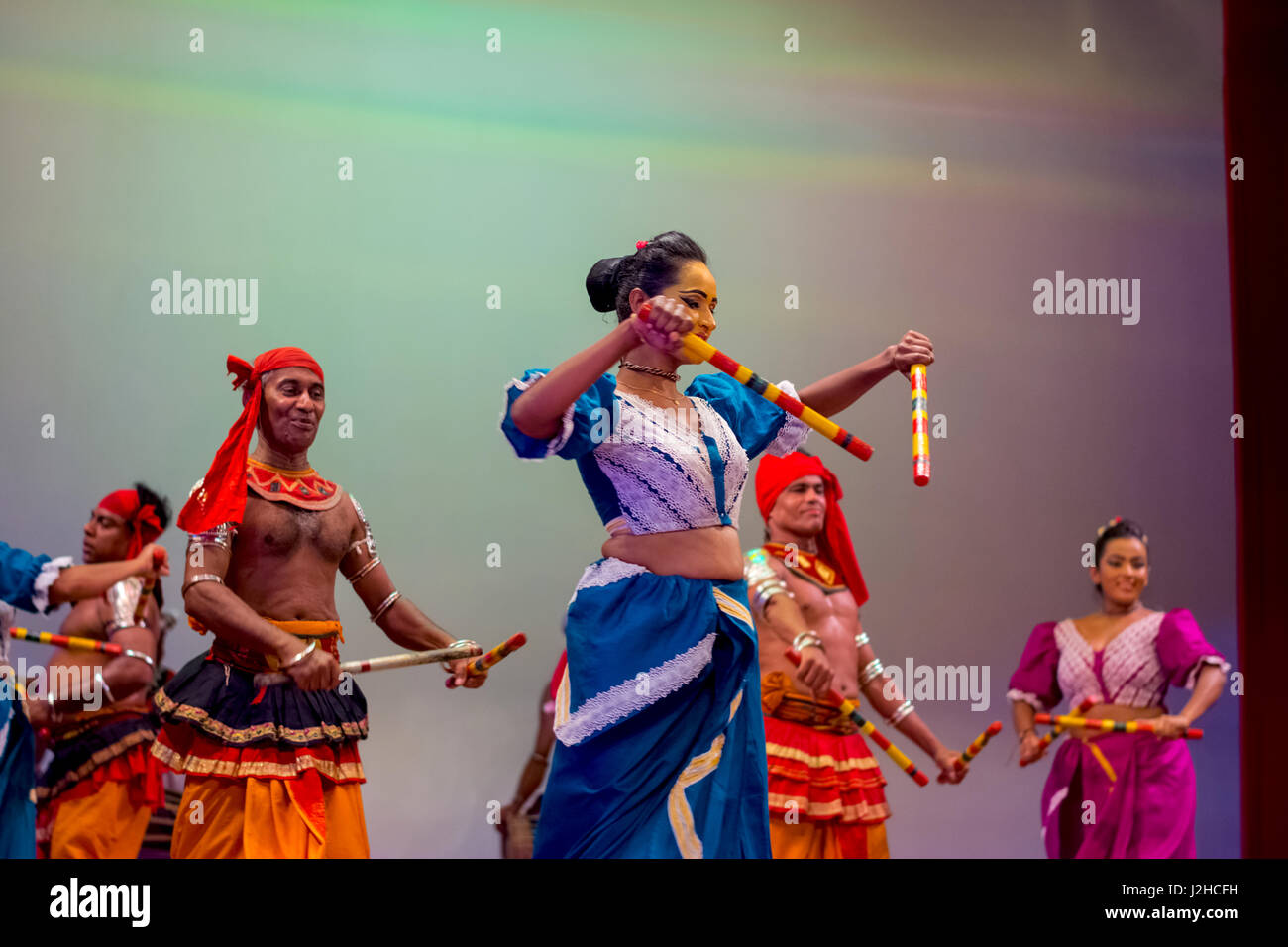 Sri Lankan traditional dance performance show Stock Photo